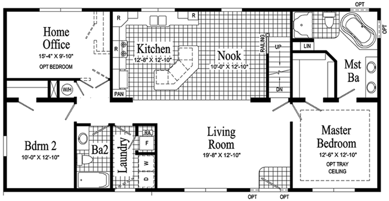 Livingston Model HP106-A Main Floor - Floor Plan