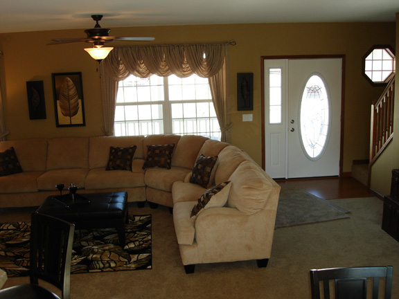 Patriot Home Sales - Model: HK101-A Sample Home Pennwest Ridgefield Cape / Two Story Combination Living Room Photo