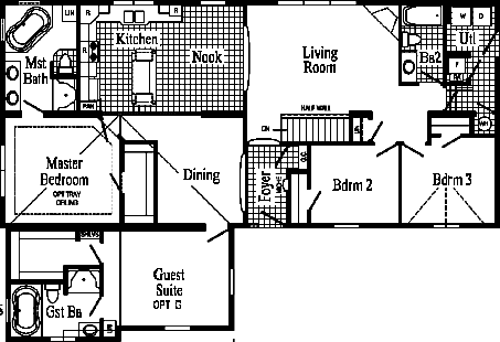 The Extended Family HR150-AG Floor Plan - Click To Enlarge Floor Plan