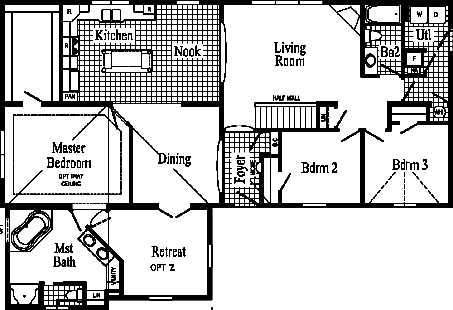 The Majestic Master Suite HR152-AZ Floor Plan - Click To Enlarge Floor Plan