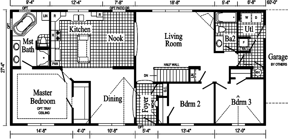The Pennflex Ranch Model HR150-A - Floor Plan