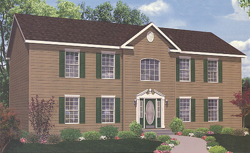 Artist's Rendering of The Hamilton Two Story Modular Home (Pennwest Homes Model: HS106-A)