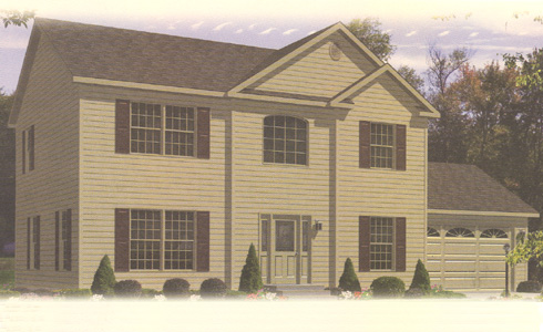 Artist's Rendering of The Harrington Two Story Modular Home (Pennwest Homes Model: HS160-A)