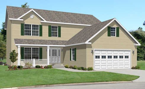 Artist's Rendering of The Jefferson II Two Story Modular Home (Pennwest Homes Model: HS119-A)