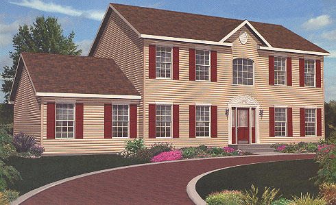 Artist's Rendering of The Lexington II Two Story Modular Home (Pennwest Homes Model: HS115-A)