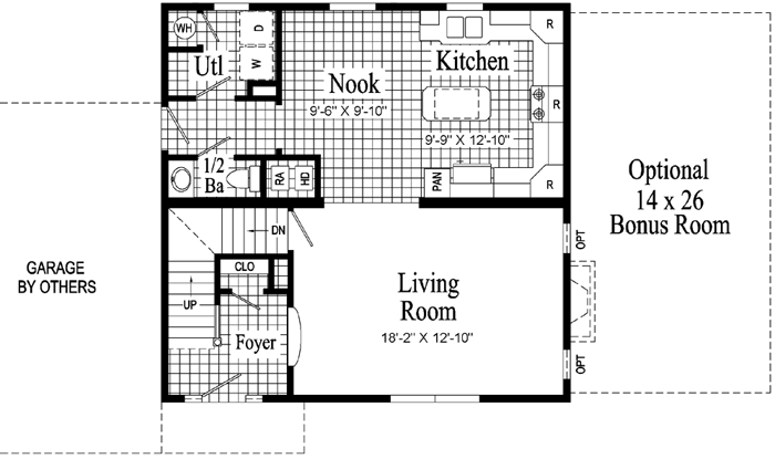 Bedford II Model HS113-A Main Floor - Floor Plan