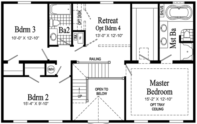 Portland Model HS104-A Second Floor - Floor Plan