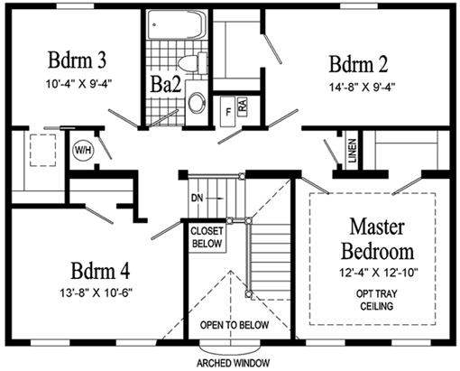 Providence II Model HS111-A Second Floor - Floor Plan