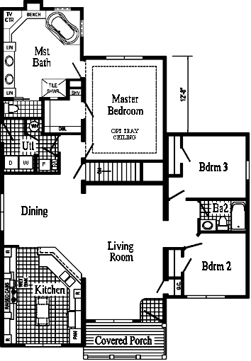 Covington II HF116-A Floor Plan - Click To Enlarge Floor Plan