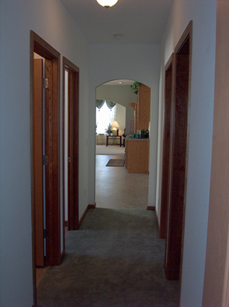 Patriot Home Sales - Model: HR108-A Sample Home Pennwest Oakland Sample Home # 2  Ranch Style Modular Home - Hallway Photo
