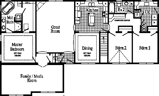 Quincy II HF117-A Floor Plan - Click To Enlarge Floor Plan
